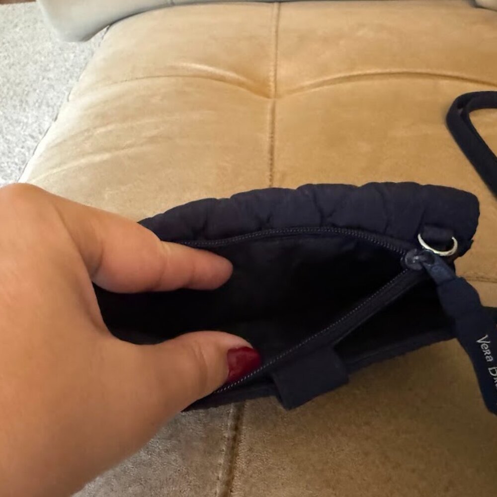 Vera Bradly Wallet with lanyard navy blue - Picture 7 of 14